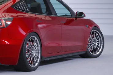 CSR Seitenschweller mit ABE für Tesla Model 3 SS474-G Glossy schwarz glänzend (keine Lackierung erforderlich)