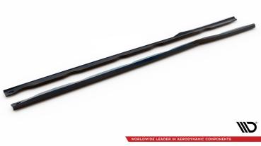 Maxton Design Seitenschweller Ansatz für Ford Transit Custom ST-Line Mk1 Facelift schwarz Hochglanz