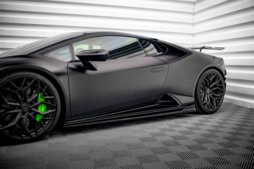 Maxton Design Seitenschweller Ansatz für Lamborghini Huracan EVO schwarz Hochglanz