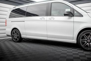Maxton Design Seitenschweller Ansatz für V.1 für Mercedes-Benz V-Klasse Extra Long AMG-Line W447 schwarz Hochglanz