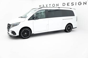 Maxton Design Seitenschweller Ansatz V.2 für Mercedes-Benz V-Klasse Extra Long AMG-Line W447 schwarz Hochglanz