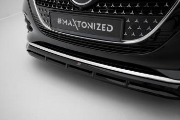 Maxton Design Front Ansatz für Mercedes-Benz V AMG-Line W447 Facelift 2 schwarz Hochglanz
