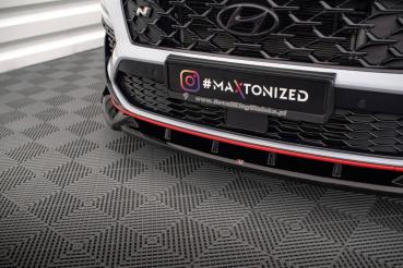 Maxton Design Front Ansatz V.1 für Hyundai Kona N Mk1 schwarz Hochglanz