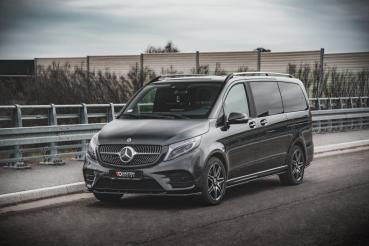 Maxton Design Front Ansatz V.1 für Mercedes-Benz V-Klasse AMG-Line W447 Facelift schwarz Hochglanz