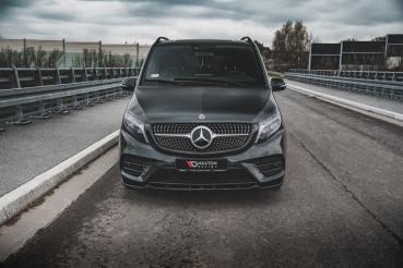 Maxton Design Front Ansatz V.1 für Mercedes-Benz V-Klasse AMG-Line W447 Facelift schwarz Hochglanz