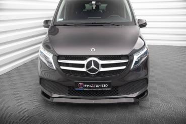 Maxton Design Front Ansatz V.1 für Mercedes-Benz V-Klasse W447 Facelift schwarz Hochglanz