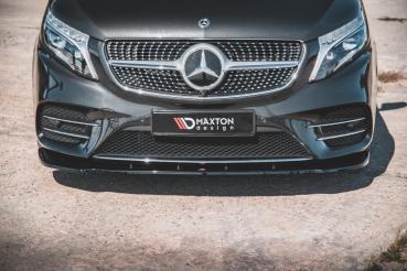 Maxton Design Front Ansatz V.2 für Mercedes-Benz V-Klasse AMG-Line W447 schwarz Hochglanz