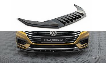 Maxton Design Front Ansatz V.3 für VW Arteon R-Line Limousine / Shooting Brake Mk1 schwarz Hochglanz