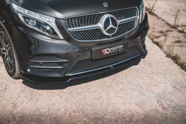 Maxton Design Front Ansatz V.4 für Mercedes-Benz V-Klasse AMG-Line W447 schwarz Hochglanz
