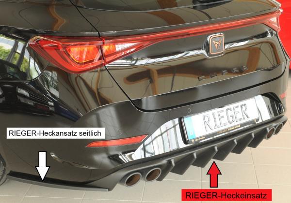 Rieger Heckeinsatz (für Fzg. ohne AHK) für Cupra Leon (KL) ABS schwarz matt (Lackierung erforderlich) Y 00027071