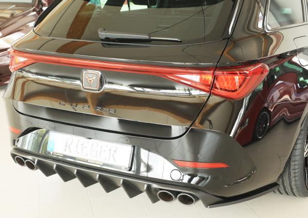 Rieger Heckeinsatz (für Fzg. ohne AHK) für Cupra Leon (KL) ABS schwarz matt (Lackierung erforderlich) Y 00027071