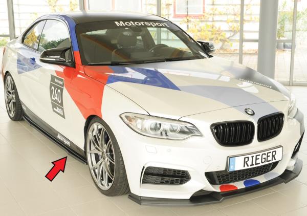Rieger Seitenschwelleransatz rechts für BMW 2er F22/ F23 (1C) ABS schwarz matt (Lackierung erforderlich) Y 00035103