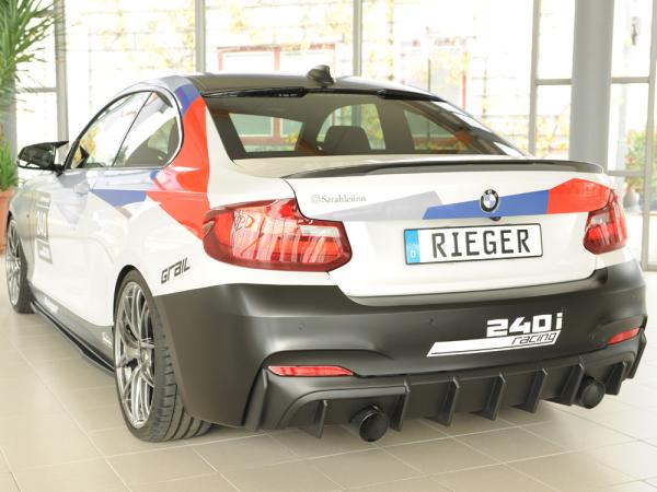 Rieger Heckeinsatz für BMW 2er F22/ F23 (1C) ABS schwarz matt (Lackierung erforderlich) Y 00035105