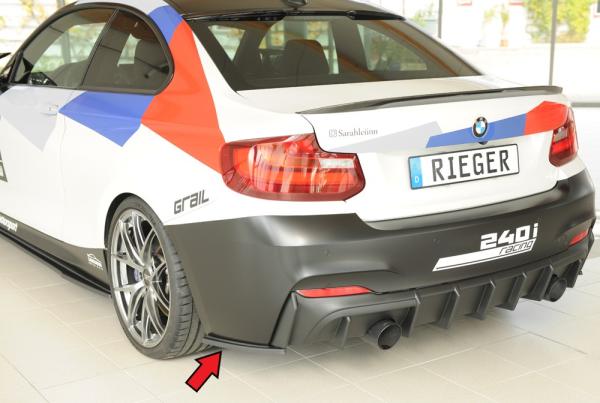 Rieger Heckschürzenansatz seitlich links für BMW 2er F22/ F23 (1C) ABS schwarz matt (Lackierung erforderlich) Y 00035106