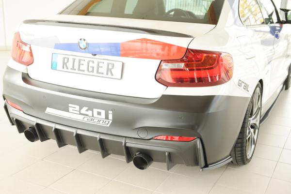 Rieger Heckschürzenansatz seitlich rechts für BMW 2er F22/ F23 (1C) ABS schwarz matt (Lackierung erforderlich) Y 00035107