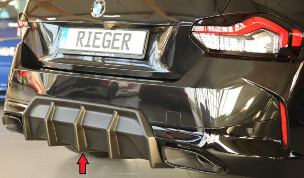 Rieger Heckeinsatz (Mittelteil) für BMW 2er G42 (G2C) ABS schwarz matt (Lackierung erforderlich) Y 00035114