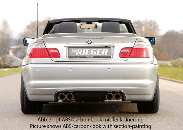 Rieger Heckansatz für BMW 3er E46 ABS schwarz matt (Lackierung erforderlich) K 00050113