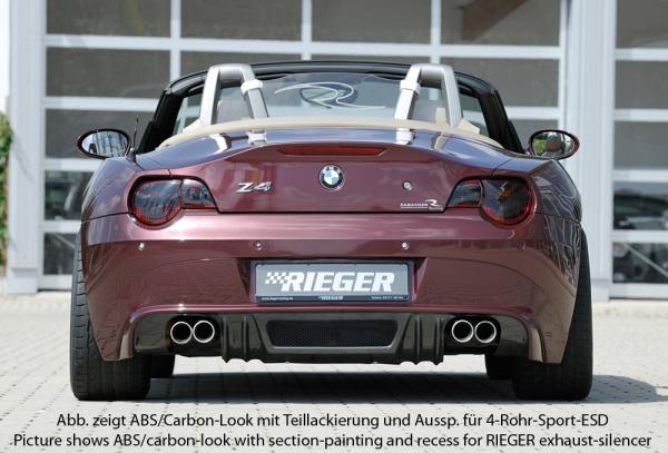 Rieger Heckansatz für BMW Z4 (E85) ABS schwarz matt (Lackierung erforderlich) K 00050509