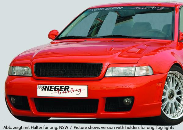 Rieger Spoilerstoßstange RS-Four-Look für Audi A4 (B5) ABS schwarz matt (Lackierung erforderlich) Y 00055025