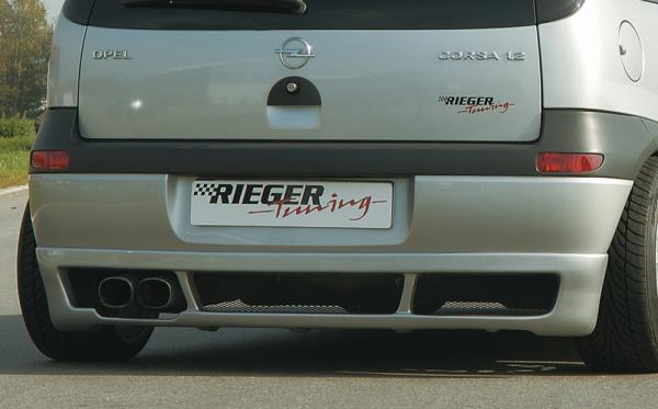Rieger Heckansatz für Opel Corsa C ABS schwarz matt (Lackierung erforderlich) Y 00058915