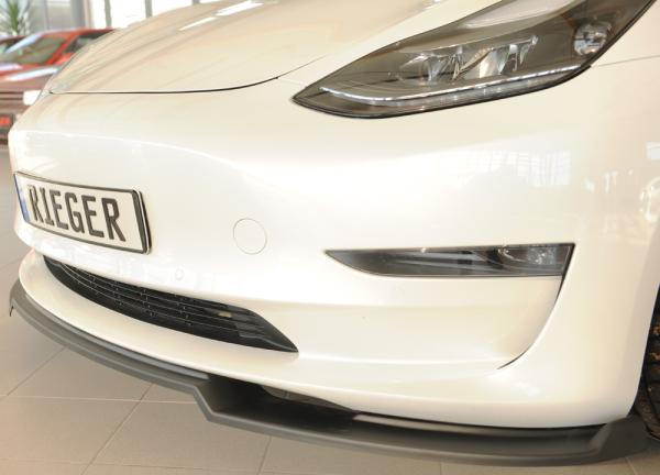 Rieger Spoilerschwert für originale Frontschürze für Tesla Model 3 (06/2018–09/2023, alle Modelle inkl. Performance) – ABS, inkl. ABE