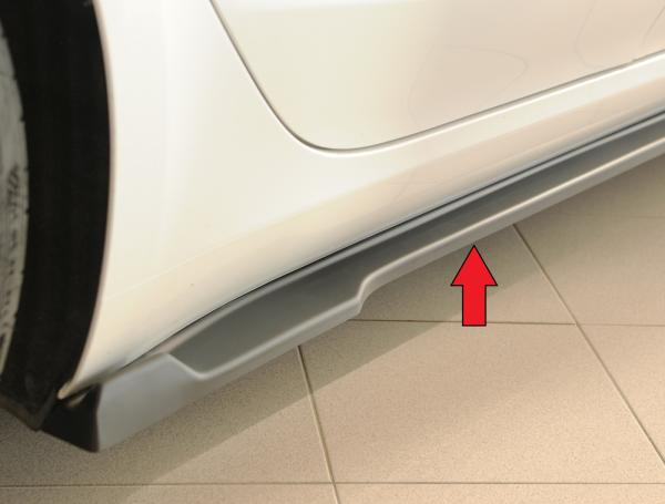 Rieger Seitenschwelleransatz rechts für originale Seitenschweller für Tesla Model 3 (06/2018–09/2023 bis Facelift, ab 10/2023 Facelift, alle Modelle inkl. Performance) – ABS, inkl. Gutachten