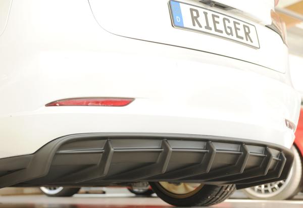 Rieger Heckeinsatz für originale Heckschürze für Tesla Model 3 (06/2018–09/2023, alle Modelle inkl. Performance, ohne Anhängekupplung) – ABS, inkl. Gutachten