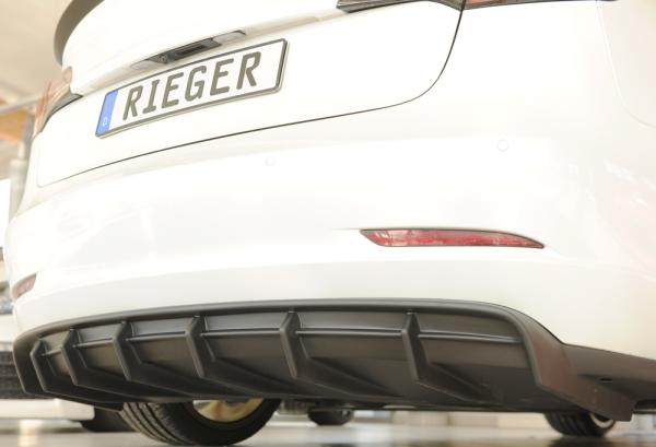 Rieger Heckeinsatz für originale Heckschürze für Tesla Model 3 (06/2018–09/2023, alle Modelle inkl. Performance, ohne Anhängekupplung) – ABS, inkl. Gutachten