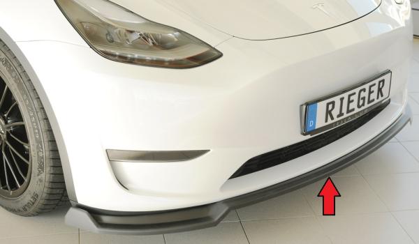 Rieger Spoilerschwert für originale Frontschürze für Tesla Model Y (ab 03/2020, alle Modelle inkl. Performance) – ABS schwarz-matt (Finish), inkl. ABE
