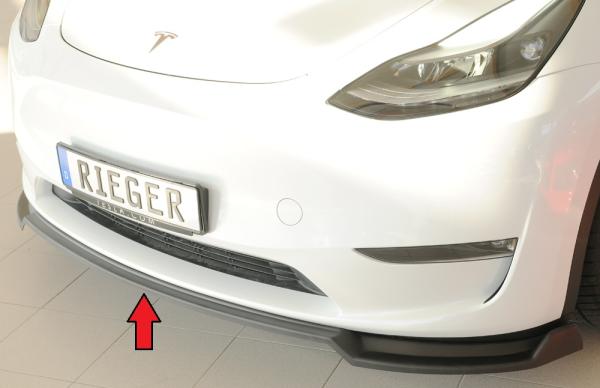 Rieger Spoilerschwert für originale Frontschürze für Tesla Model Y (ab 03/2020, alle Modelle inkl. Performance) – ABS schwarz-matt (Finish), inkl. ABE