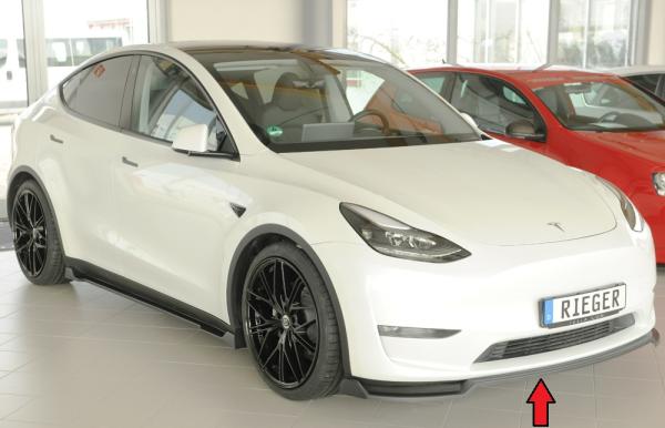 Rieger Spoilerschwert für originale Frontschürze für Tesla Model Y (ab 03/2020, alle Modelle inkl. Performance) – ABS schwarz-matt (Finish), inkl. ABE