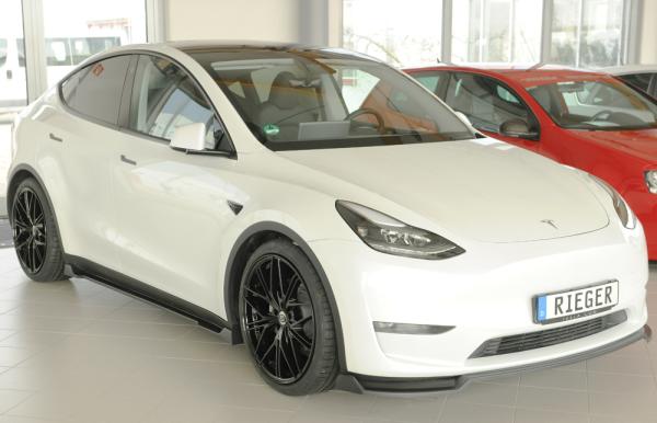 Rieger Spoilerschwert für originale Frontschürze für Tesla Model Y (ab 03/2020, alle Modelle inkl. Performance) – ABS schwarz-matt (Finish), inkl. ABE