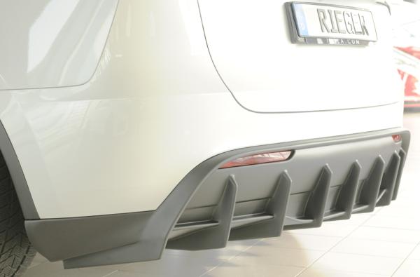Rieger Heckeinsatz für originale Heckschürze für Tesla Model Y (ab 03/2020, alle Modelle inkl. Performance, mit Anhängekupplung) – ABS schwarz-matt (Finish), inkl. Gutachten