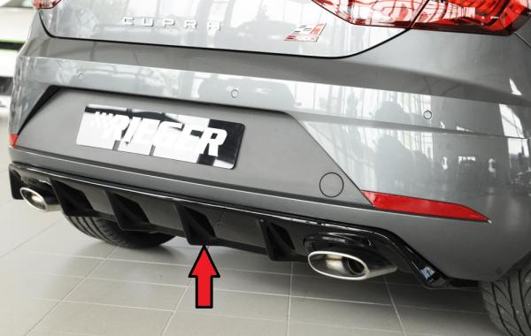 Rieger Heckeinsatz für Seat Leon Cupra (5F) Glossy schwarz glänzend K 00088136
