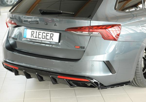 Rieger Heckeinsatz für Skoda Octavia RS (NX) Glossy schwarz glänzend Y 00088254
