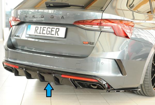 Rieger Heckeinsatz für Skoda Octavia RS (NX) Glossy schwarz glänzend Y 00088255