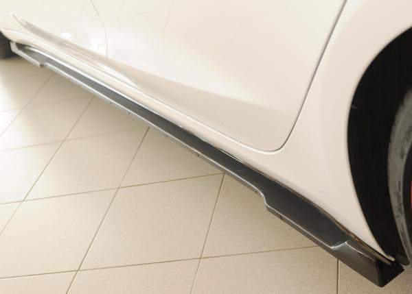 Rieger Seitenschwelleransatz links für originale Seitenschweller für Tesla Model 3 (06/2018–09/2023 bis Facelift, ab 10/2023 Facelift, alle Modelle inkl. Performance) – ABS schwarz glänzend, inkl. Gutachten