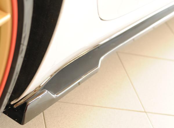 Rieger Seitenschwelleransatz rechts für originale Seitenschweller für Tesla Model 3 (06/2018–09/2023 bis Facelift, ab 10/2023 Facelift, alle Modelle inkl. Performance) – ABS schwarz glänzend, inkl. Gutachten