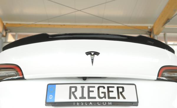 Rieger Heckklappenspoiler für Tesla Model Y (ab 03/2020, alle Modelle inkl. Performance) – ABS schwarz glänzend, inkl. ABE