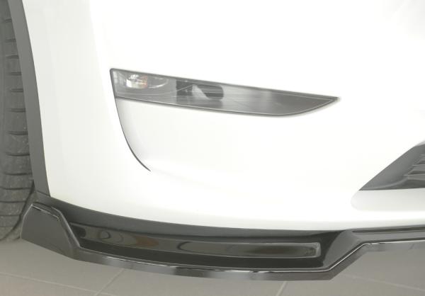 Rieger Spoilerschwert für originale Frontschürze für Tesla Model Y (ab 03/2020, alle Modelle inkl. Performance) – ABS schwarz glänzend, inkl. ABE