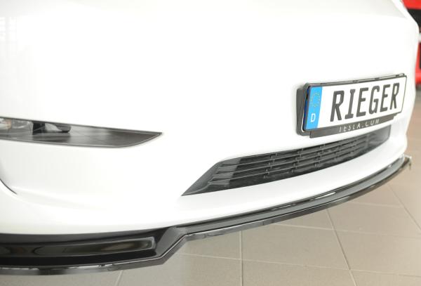 Rieger Spoilerschwert für originale Frontschürze für Tesla Model Y (ab 03/2020, alle Modelle inkl. Performance) – ABS schwarz glänzend, inkl. ABE