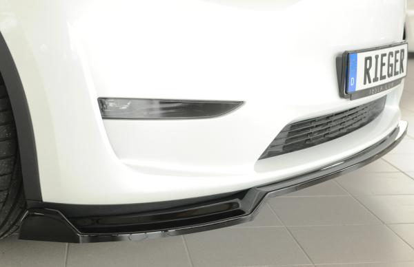 Rieger Spoilerschwert für originale Frontschürze für Tesla Model Y (ab 03/2020, alle Modelle inkl. Performance) – ABS schwarz glänzend, inkl. ABE