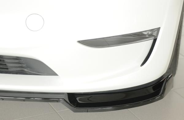 Rieger Spoilerschwert für originale Frontschürze für Tesla Model Y (ab 03/2020, alle Modelle inkl. Performance) – ABS schwarz glänzend, inkl. ABE