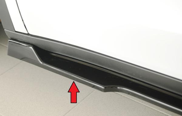 Rieger Seitenschwelleransatz links für originale Seitenschweller für Tesla Model Y (ab 03/2020, alle Modelle inkl. Performance) – ABS schwarz glänzend, inkl. Gutachten