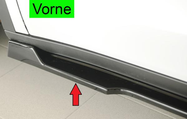 Rieger Seitenschwelleransatz links für originale Seitenschweller für Tesla Model Y (ab 03/2020, alle Modelle inkl. Performance) – ABS schwarz glänzend, inkl. Gutachten