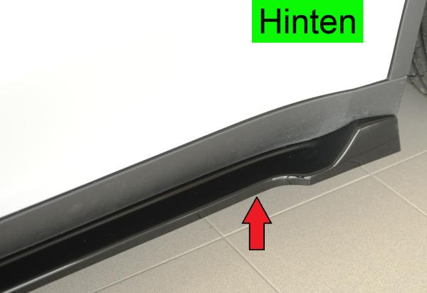 Rieger Seitenschwelleransatz links für originale Seitenschweller für Tesla Model Y (ab 03/2020, alle Modelle inkl. Performance) – ABS schwarz glänzend, inkl. Gutachten