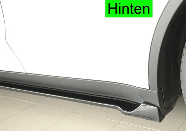 Rieger Seitenschwelleransatz links für originale Seitenschweller für Tesla Model Y (ab 03/2020, alle Modelle inkl. Performance) – ABS schwarz glänzend, inkl. Gutachten