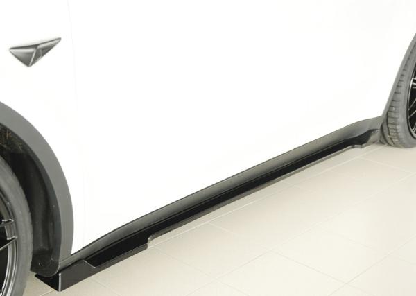 Rieger Seitenschwelleransatz links für originale Seitenschweller für Tesla Model Y (ab 03/2020, alle Modelle inkl. Performance) – ABS schwarz glänzend, inkl. Gutachten