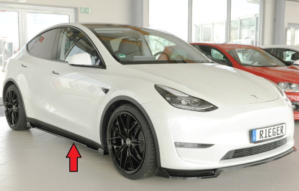 Rieger Seitenschwelleransatz rechts für originale Seitenschweller für Tesla Model Y (ab 03/2020, alle Modelle inkl. Performance) – ABS schwarz glänzend, inkl. Gutachten