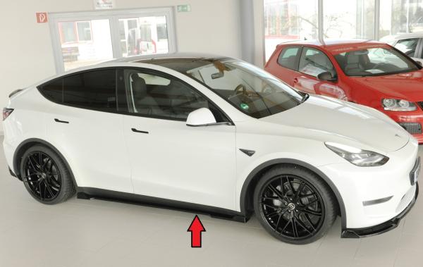 Rieger Seitenschwelleransatz rechts für originale Seitenschweller für Tesla Model Y (ab 03/2020, alle Modelle inkl. Performance) – ABS schwarz glänzend, inkl. Gutachten
